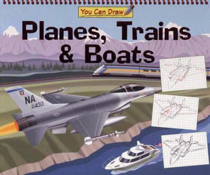 Spiral-bound Planes, Trains & Boats Book