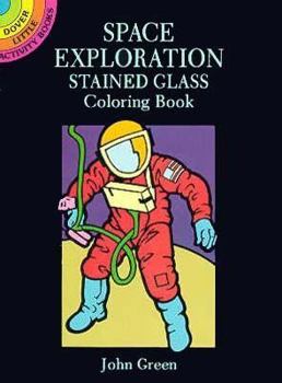 Paperback Space Exploration Stained Glass Coloring Book