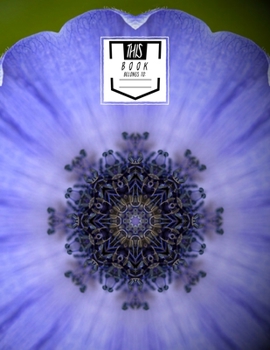 Notebook: Purple Bloom - Wide Ruled, Lined, Large Notebook