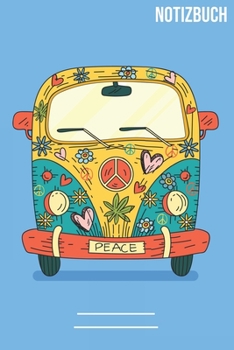 Hippie Bus Notizbuch: A5   Notebook • 111 Seiten  • Extra  Kalender 2020 •  Einzigartig •  Dotgrid •  Dotted •  Punktraster •  Gepunktet • Geschenk • Geschenkidee (German Edition)