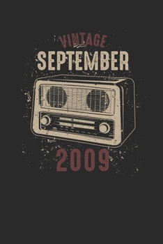 Paperback Vintage September 2009: Small Lined Notebook - Birthday Gift or Anniversary Gift Idea Book