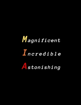 Mia: Inspiring composition notebook gift for girl, daughter or woman | Name personalized present | Elegant wide ruled paper | Standard size perfect for school, college or university