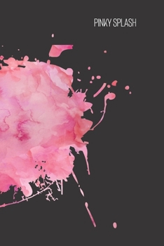 pink splash: small lined Watercolor Splash Notebook / Travel Journal to write in (6'' x 9'') 120 pages