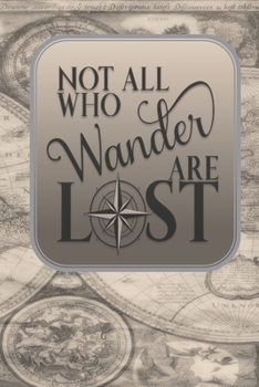 Paperback Not All Who Wander Are Lost Black Paper Book For Passwords: Small and Discrete Keeper For Storing All Your Online Login Information Book