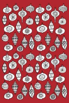 Paperback Notes: A Blank Sketchbook with Retro Christmas Ornaments Cover Art Book