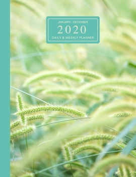 January - December 2020 Daily & Weekly Planner: 1 Year Personal Calendar; Bright Foxtail Grass