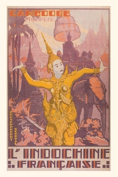 Paperback Vintage Journal Travel Poster for Cambodia Book