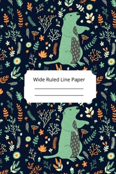 Paperback Funny Groundhog Day Theme Wide Ruled Line Paper Book