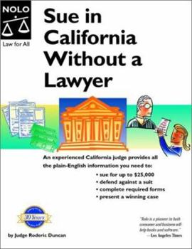 Paperback Sue in California Without a Lawyer Book