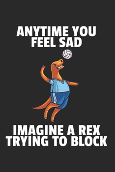 Dinosaurier Volleyball Notizbuch: Dinosaurier Volleyball Notizbuch f�r Liebhaber / Notizheft / Notizblock A5 (6x9in) Dotted Notebook / Punkteraster / 120 gepunktete Seiten