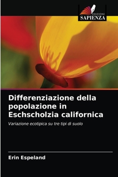 Paperback Differenziazione della popolazione in Eschscholzia californica [Italian] Book