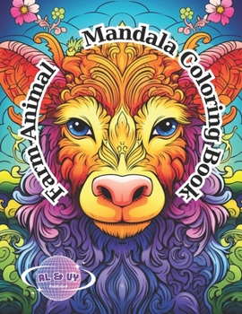 Paperback Farm Animal Mandala Coloring Book: Adults Coloring Book Adults Book
