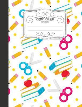 Paperback Composition Notebook: Cute Wide Ruled Comp Books for School - Kawaii School Supplies Pattern Book