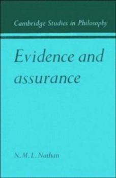 Hardcover Evidence and Assurance (Cambridge Studies in Philosophy) Book
