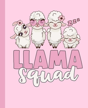 Paperback Llama Squad Notebook: Pink Llama Notebook For Girls Book