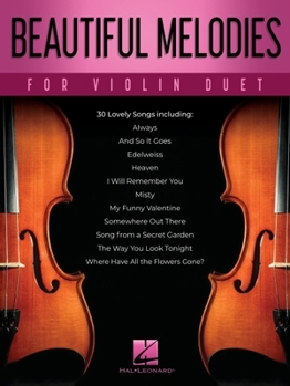 Paperback Beautiful Melodies for Violin Duet Book