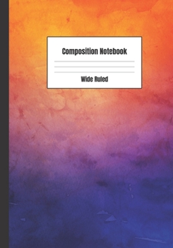 Paperback Composition Notebook: Color Marble Theme Book