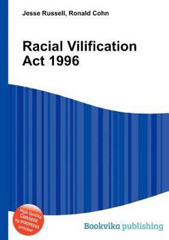 Paperback Racial Vilification ACT 1996 Book