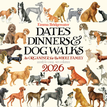 2026 Emma Bridgewater Dates, Dinners & Dog Walks Wall Planner