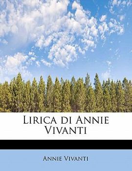 Paperback Lirica Di Annie Vivanti [Italian] Book