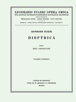 Hardcover Dioptrica 2nd Part [Latin] Book