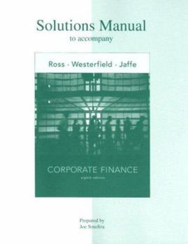 Paperback Solutions Manual to accompany Corporate Finance Book