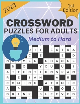 Paperback Crossword Puzzles for Adults: Crossword Books for Seniors Book