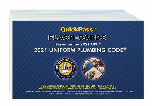 Pamphlet Uniform Plumbing Code QuickPass Flash-Cards Based On The 2021 UPC Book