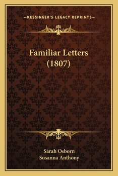 Paperback Familiar Letters (1807) Book