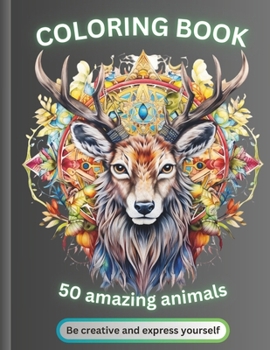 Paperback 50 amazing animals: Coloring book