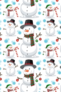 Merry Christmas Cute Snowflakes Snomen Notebook: Celebrating the holiday spirit while being organized!