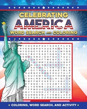 Paperback Celebrating America Word Search and Coloring Book
