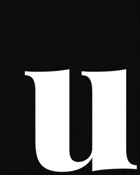 Paperback u: Large Minimalist Modern Lined Notebook in Black and White - Personalized Monogram Lowercase Letter u Book