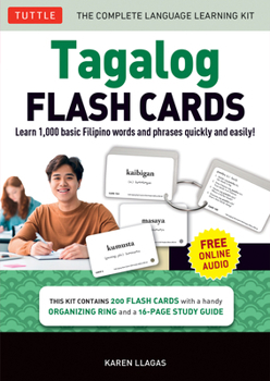 Misc. Tagalog Flash Cards Kit: Learn 1,000 Basic Filipino Words and Phrases Quick and Easily! (Free Online Audio Recordings) Book