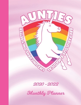 Monthly Planner: Aunt White 2 Year Organizer with Note Pages (24 Months) | Jan 2020 - Dec 2021 | Month Planning | Appointment Calendar Schedule | Plan Each Day, Set Goals & Get Stuff Done