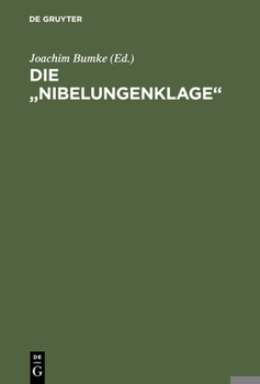 Hardcover Die "Nibelungenklage" [German] Book