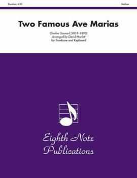 Paperback Two Famous Ave Marias Trombone/Keyboard Book