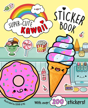 Paperback Super-Cute Kawaii Sticker Book