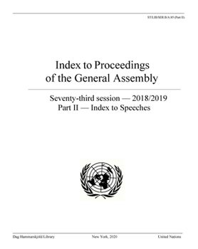 Paperback Index to Proceedings of the General Assembly 2018/2019: Part II - Index to Speeches Book