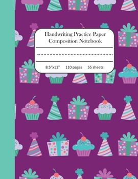 Paperback Handwriting Practice Paper Composition Notebook: Blank Writing Sheets with Dotted Midline for Kids size 8.5x11 inches Book