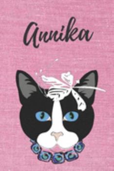 Annika Katzen-Malbuch / Notizbuch / Tagebuch: Individuelles personalisiertes blanko Mädchen & Frauen Namen Notizbuch, blanko DIN A5 Seiten. Ideal als ... Geschenk für Frauen. (German Edition)