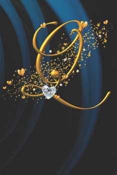 Q: Cute Golden Initial Monogram Letter, Pretty Blank Lined Notebook, Writing Pad, Journal or Diary, A Composition Notebook Gift for Kids, Girls & ... - Size 6x9 inches - Soft Cover (Glossy)Pages