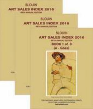 Paperback Blouin Art Sales Index 2016: Paintings, Minatures, Photographs, Prints, Sculpture, and Works on Paper Book