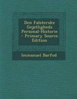 Paperback Den Falsterske Gejstligheds Personal-Historie - Primary Source Edition [Danish] Book