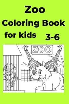 Paperback Zoo Coloring Book for kids 3-6: Coloring Book