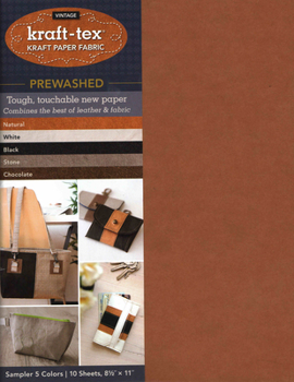 Misc. Supplies Kraft-Tex Sampler 5-Colors Prewashed: Kraft Paper Fabric, 10-Sheets 8.5 X 11" Book