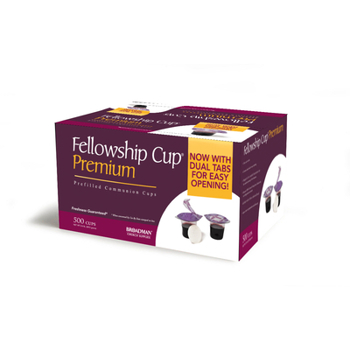 Fellowship Cup(r) Premium - Prefilled Communion Cups (500 Count): Includes Juice and Wafer with Dual Tabs for Easy Opening