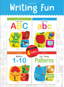 Paperback Writing Practice Boxset: Pack of 4 Books (Writing Fun: Write and Practice Capital Letters, Small Letters, Patterns and Numbers 1 to 10) Book