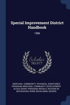 Paperback Special Improvement District Handbook: 1986 Book