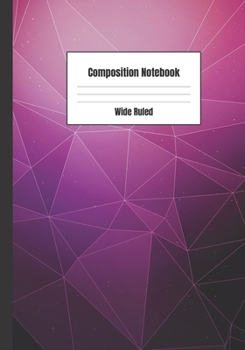 Paperback Composition Notebook: Color Polygonal Abstract Theme Book